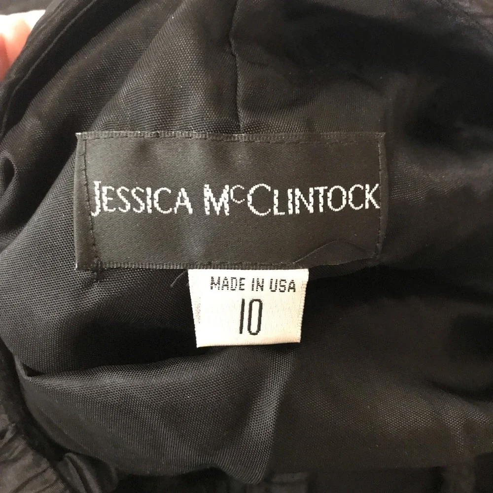 Jessica McClintock Vintage Black Strapless Mini Dress - Picture 11 of 14